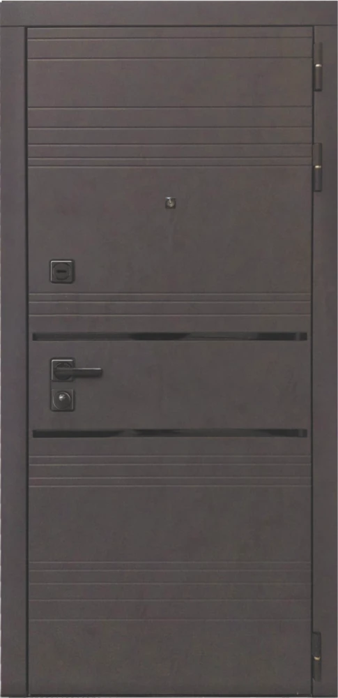 Входная дверь ДвериПРО Л-43 СБ-1 (ст. белое, 16мм, Беленый дуб) DPRO232669 внешняя сторона